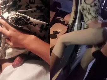 Ghệ dáng nuột cưỡi ngựa nhấp nhả cực khoái trong ô tô